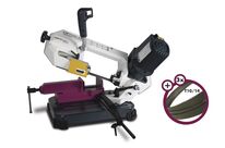 Scie à ruban portable à métaux 0-45° capacité de coupe ronde 105 mm 0,85 kW 230V avec 3 lames de scie supplémentaires Optisaw SP11V PACK