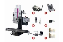 Perceuse-fraiseuse X 480 mm Y 175 mm Z 370 mm BT20 0,95 kW 230V affichage digital avec accessoires Optimill MH22VD PACK