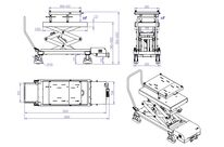 Table élévatrice électrique mobile 1200 kg - Hauteur 2055 mm - Plateau additionnel inclinable - 230V - Plateau 1100 x 596 mm MW Tools WTE1205T