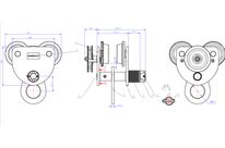 Chariot porte-palans 3 t avec entraînement par chaîne MW Tools HNRKG3T