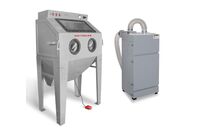 Cabine de sablage 350 L avec aspiration cyclonique externe professionnelle et 2 têtes de sablage MW Tools CAT415FC