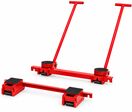 Set de rouleaux de transport 30 tonnes - 4 plateaux avec 2 barres de direction MW Tools TRSA30
