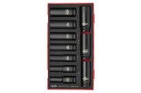 Set de douilles à chocs longues AF Foam1 tray 1/2 14 pièces Teng Tools TEA9214LAF