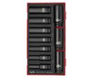 Set de douilles à chocs longues AF Foam1 tray 1/2 14 pièces Teng Tools TEA9214LAF