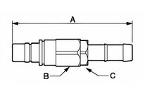 Embout pour flexibles à passage libre | PREVOST