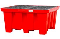 Bac de rétention en PE 1300x1300x660mm - avec grille - cap. 600lt MW Tools OPB4200H