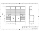 Établi d'atelier industriel 2480 mm PRACO M T16 - Plateau en hêtre massif - Éclairage LED - Tiroirs et armoire MW Tools PRAM2480T16