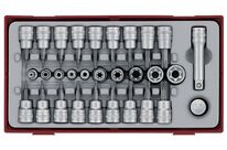 Jeu de douilles/embouts Tx- Tpx TT1 tray 1/4 3/8 TX- TPX 30 pièces Teng Tools TTTX30