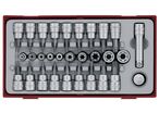 Jeu de douilles/embouts Tx- Tpx TT1 tray 1/4 3/8 TX- TPX 30 pièces Teng Tools TTTX30
