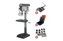 Perceuse à colonne jusque ø 30 mm CM4 1,1 kW 230V + étau de perçage + jeu de boulons + jeu de mèches Torros PACK FS32M