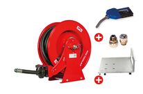 Pack enrouleur AdBlue 10 m Ø 3/4 20 bars Acier peint avec pistolet et plaque de montage MW Tools SHAD3410 SET2