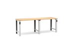 Établi plateau bois L.2500 mm et pieds en métal NOVALP