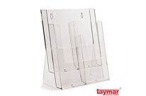 Porte-brochure Comptoir 4 cases 1/3.A4 mixte