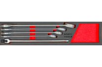 Jeu de clés mixtes à fourches Jumbo 20-36 mm 5 pièces module en mousse pour servante d&amp;#039;atelier MW Tools MWCO27365