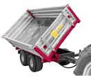 Remorque double essieu 2500 kg pour Micro-Tracteur - Benne basculante hydraulique 3 côtés - 2400 x 1350 x 400 mm - Attelage anneau ø50 mm Torros AHRT2507H
