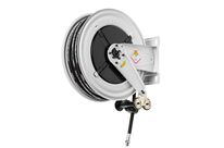 Enrouleur air et eau 12 m Ø G 1/2 (f) 20 bars Acier peint avec enroulement automatique et support mural fixe Raasm RA.8430.101