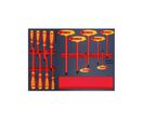 Kit complets outils isolés 1000 V VDE - 51 pièces pour véhicules électriques - Modules en mousse prêts à ranger dans servante ou établi MW Tools TS MWE13-14 EV