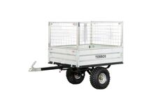 Remorque simple essieu 350kg benne galvanisée basculante 1200x850x300 mm + réhausses Torros AHR350G