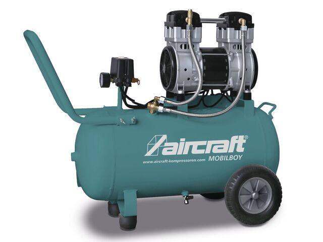 Compresseur silencieux 8 bars 50L 140l/min Aircraft MOBILBOY SIL 241/50