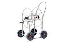 Dévidoir inox 4 roues pour tuyau d&#039;eau 80 m 3/4&#039;&#039; MW Tools HW8034I2