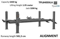 Pont élévateur 4 colonnes 6,4T version longue | TyreON TPL6400XLA