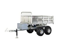 Remorque double essieux 4 roues 1400kg benne galvanisée basculante hydraulique 2000x1170x400mm Torros AHR1400H