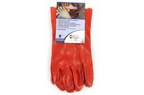 Paire de gants en PVC rouge