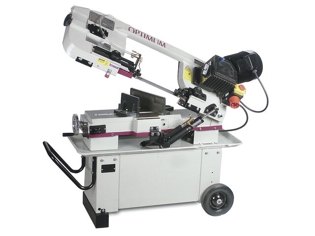 Scie à ruban mobile pour métaux 0-45° capacité de coupe ronde 180 mm 0,75 kW 400V 3 vitesses arrosage par engrenages Optisaw S181G-400V