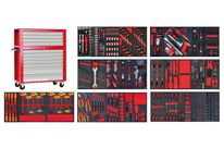 Servante d&amp;#039;atelier complète large avec coffre EV XL 567 outils MW Tools MWE599G33