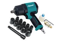 Clé à chocs à air comprimé 1/2 850 Nm en composite de haute qualité avec 10 douilles à chocs Aircraft SS SET 1/2 850NM