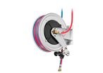 Enrouleur industriel pour soudure acétylène 13 m Ø 3/8 20 bars Acier laqué avec enroulement automatique et support mural fixe Raasm RA.8430.701