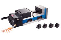 Étau de fraisage pneumatique grande force de serrage largeur des mors 160 mm ouverture 250 mm hauteur des mors 58 mm Vertex VMC-6PL