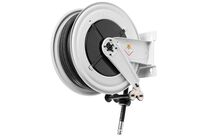 Enrouleur d&#039;eau chaude 30 m Ø 3/8 200 bars acier peint avec enroulement automatique et support mural pivotant Raasm RA.8540.301