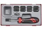 Tournevis dynamométrique et embouts TT1 tray 1/4'' Plat- PH- PZ- TX- TPX- HEX- ROB- GR 38 pièces Teng Tools TTSD38