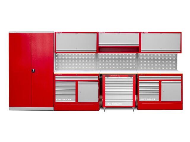 Mobilier d&#039;atelier 4,4 m armoire et servante d&#039;atelier MW Tools PRACO355WK