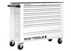Servante d'atelier 7 tiroirs blanche extra large 1135 mm avec verrouillage intégré dans la poignée roues ø125 mm MW Tools GW307W