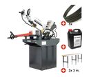 Pack scie à ruban pour métaux 225 mm - 230 V - Vitesse variable - 2 convoyeurs 3 m - 5 rubans - Liquide de coupe 5 L Torros SC281GV PACK 4