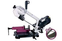 Scie à ruban portable à métaux 0-60° capacité de coupe ronde 125 mm 1 kW 230V avec 3 lames de scie supplémentaires Optisaw SP13V PACK