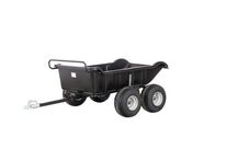 Remorque double essieux 680 kg benne en plastique PE basculante 1750 x 1012 x 454 mm Torros AHR680P4