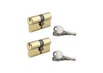 SERRUPRO - Jeu de 2 cylindres de serrure - 30 x 30 mm