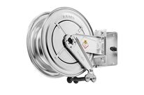 Enrouleur d&amp;#039;eau chaude sans tuyau Ø 1 100 bars Inox 304 avec enroulement automatique et support mural pivotant Raasm RA.8554.205