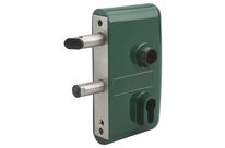 THIRARD - Boîtier serrure avec coffre pour portail - réversible - finition vert 6005