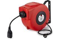 Enrouleur de câble 14 m 3G 2,5 mm² 230V Polypropylène avec enrouleur automatique et support mural pivotant MW Tools HAE32514N