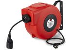 Enrouleur de câble 14 m 3G 2,5 mm² 230V Polypropylène avec enrouleur automatique et support mural pivotant MW Tools HAE32514N