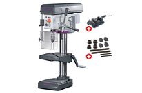 Perceuse d&amp;#039;établi jusque ø 24 mm raccord CM2 850W 230V 7 vitesses + étau de perçage + jeu de boulons Optidrill B24H PACK 230V