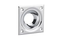 THIRARD - Entree à cuvette laiton chromé 60 x 60 pour verrou de sureté cylindre Ø 23 mm