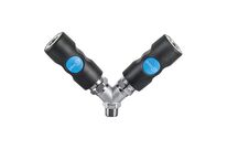 Raccord prevoS1 - Distributeur fixe à 2 directions fileté mâle conique