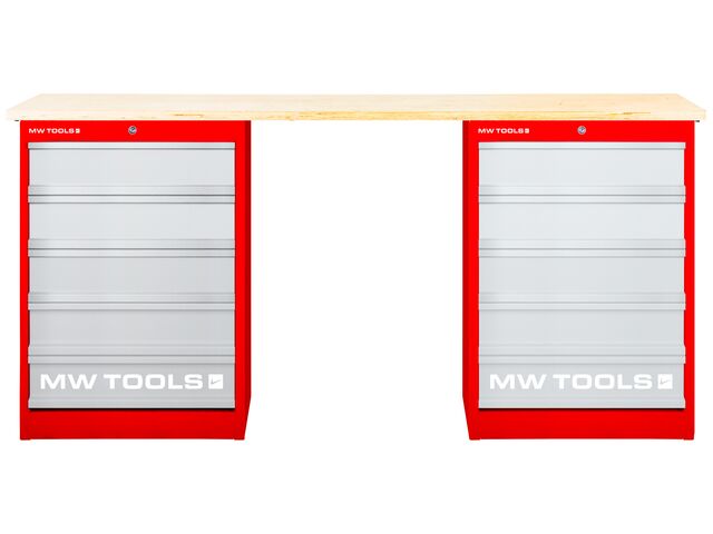 Établi modulaire Multiplex avec 2 armoires à tiroirs 5T 2000 mm MW Tools MOD20L55