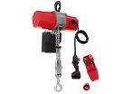 Palan à chaîne électrique sur batterie 990 kg 6 m 850 W avec télécommande sans fil - Livré avec batterie 4 Ah - Cycle de travail élevé MW Tools KT1006BR