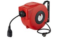 Enrouleur de câble 20 m 3G 2,5 mm² 230V Polypropylène avec enrouleur automatique et support mural pivotant MW Tools HAE32520N